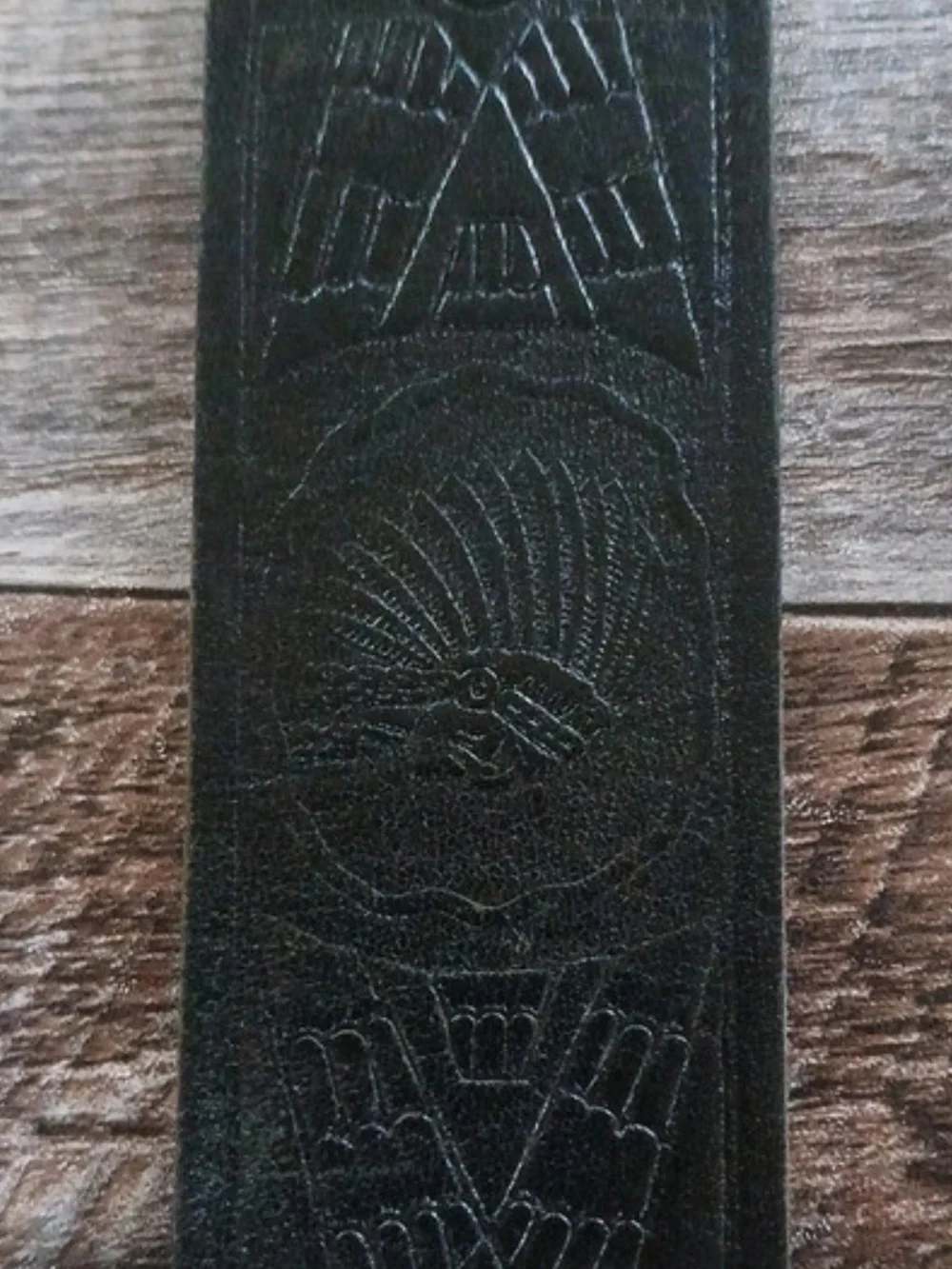 Fendi FF Logo Belt Buckle Varsity Block Style with Tooled Leather Strap
